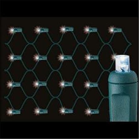 Reinders Reinders 134713-r Premium Grade 5mm LED Net Lights 100 Cool White Holiday Lights String with Green Wire 134713-r